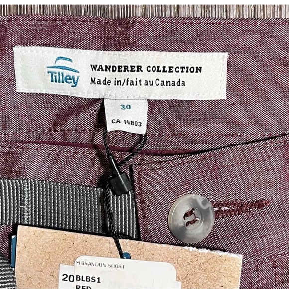Tilley Wanderer Shorts Brandon Short BLBS1 Red Size 30 - Picture 6 of 15